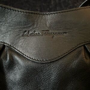 Vintage Salvatore Ferragamo Black Leather Bag